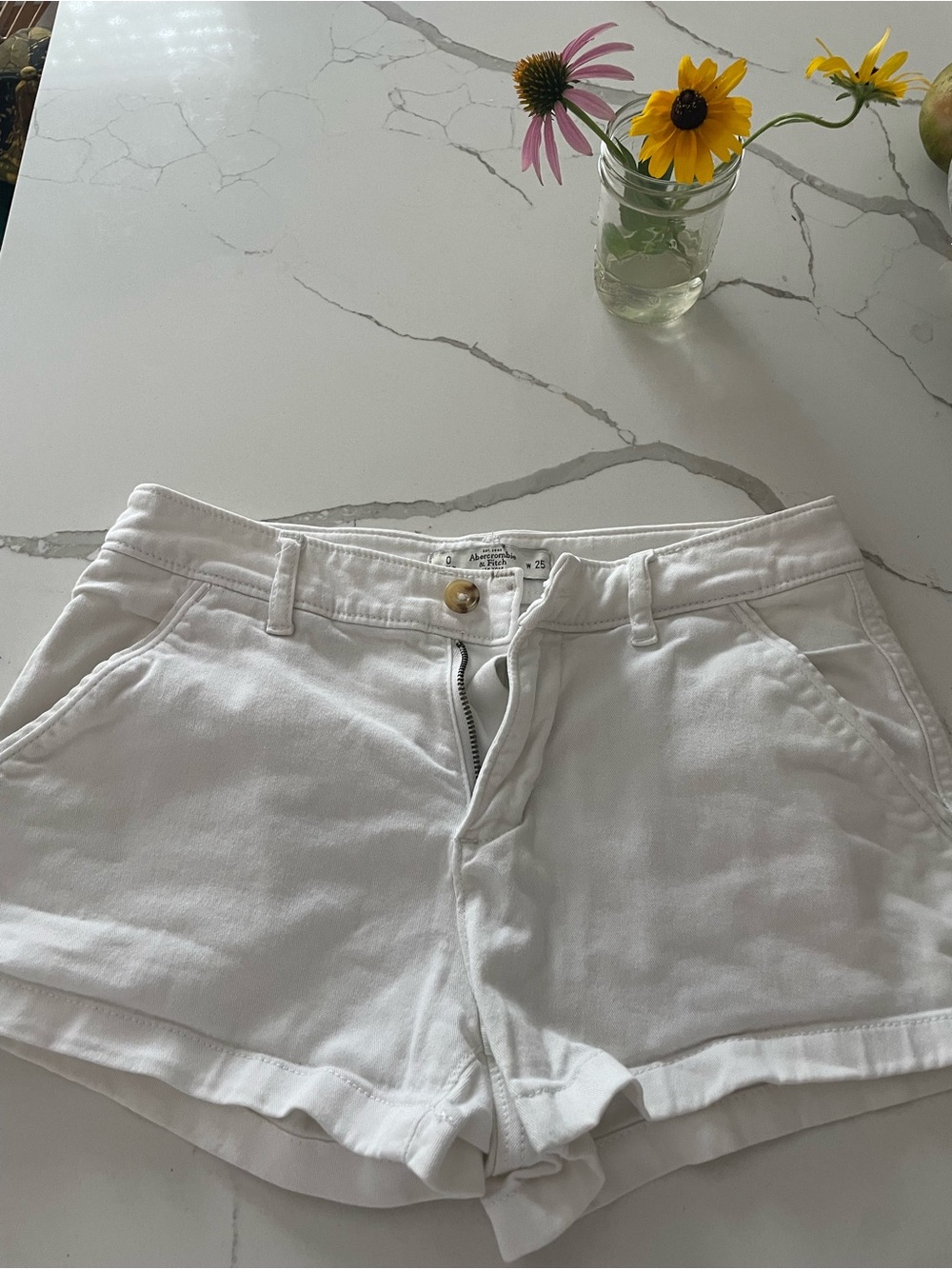 Abercrombie White Shorts